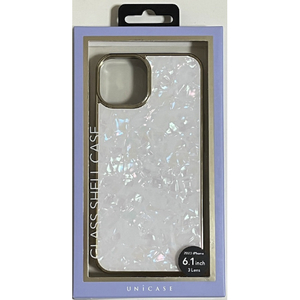 ユニケース iPhone 15用Glass Shell Case ゴールド UNI-CSIP23M-0GSGD-イメージ1