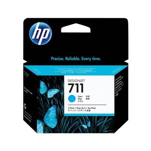 ＨＰ HP 711 インクカートリッジ(29ml×3個) シアン CZ134A-イメージ1