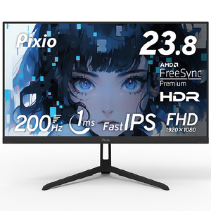 Hamee 23．8型ゲーミング液晶ディスプレイ Pixio ブラック PX248WAVE-O-イメージ1