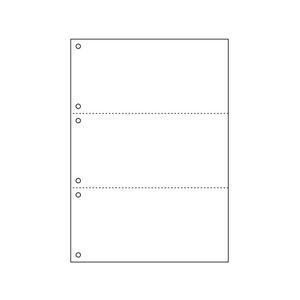 ヒサゴ プリンタ帳票A4白紙3面6穴 FC108KR-8560383-イメージ1