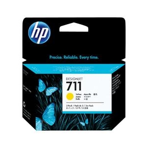 ＨＰ HP 711 インクカートリッジ(29ml×3個) イエロー CZ136A-イメージ1