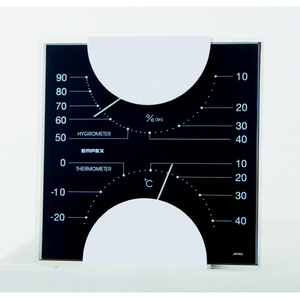 エンペックス 温度計・湿度計 MONO 黒/白 MN4812-イメージ1
