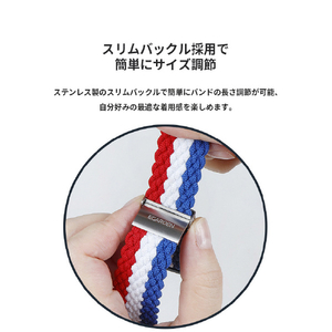 EGARDEN Apple Watch 49/46/45/44/42mm用LOOP BAND ネイビー&オレンジ EGD23120AW-イメージ6