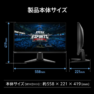 MSI 24．5型液晶ディスプレイ MAG ブラック MAG-255XFV-イメージ10