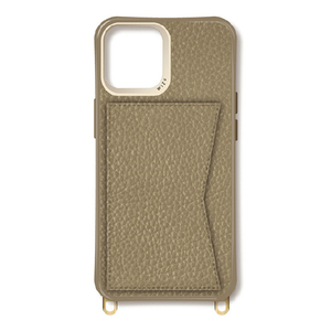 サムライワークス iPhone 15 Pro用新形状 LEATHER COMBI CASE WIZU ベージュ WZCI15P-09BE-イメージ1