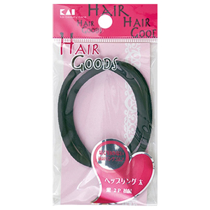 貝印 ヘップリング 太 2P 抗菌 HAIR GOODS 黒 HA3024ﾍﾂﾌﾟﾘﾝｸﾞ-イメージ1