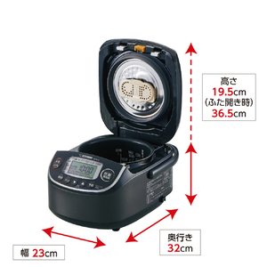 象印 圧力IH炊飯ジャー(3合炊き) ブラック NP-RT05-BA-イメージ11