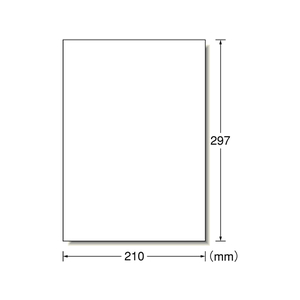 エーワン レーザー用ラベル 再生紙 A4ノーカット 100枚 F877185-31361-イメージ1