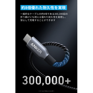 Anker Prime 高耐久ナイロン USB-C & USB-C ケーブル 240W(1．8m) ブラック A88E2N12-イメージ3