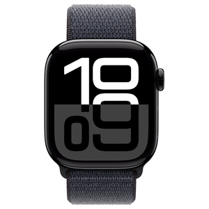 Apple Apple Watch Series 10(GPS + Cellularモデル)- 42mm ジェットブラックアルミニウムケースとインクスポーツループ MWX83J/A-イメージ2