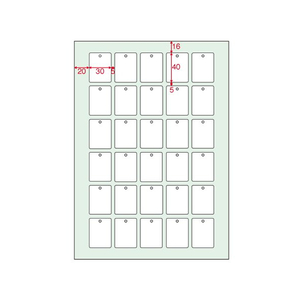 中川製作所 さげ札プリント用紙 30*40mm 30面付 A4 30シート F033318-UPTPS-30-イメージ3