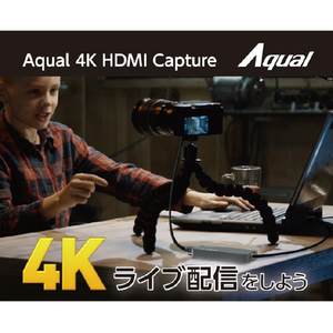 アペックス 4K HDMIキャプチャー L Aqual シルバー AXK4KHCL-イメージ2