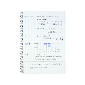 リヒトラブ hirakuno ツイストノート セミB5 薄色5mm方眼罫 ホワイト FC16927-N1674-0-イメージ3