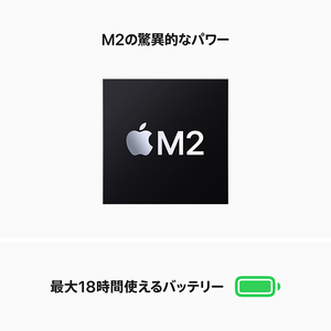 Apple 13インチMacBook Air： 8コアCPUと8コアGPUを搭載したApple M2チップ, 16GB, 256GB SSD スペースグレイ MC7U4J/A-イメージ4