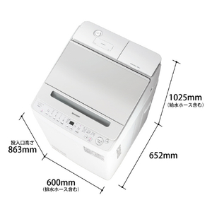 シャープ 10．0kgインバーター全自動洗濯機洗剤自動投入 シルバー系 ES-SW10JS-イメージ2