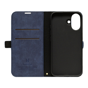 ＮＡＴＵＲＡＬ　ｄｅｓｉｇｎ iPhone 16用手帳型ケース STYLE NATURAL ブルー IP24-61-VS07-イメージ3