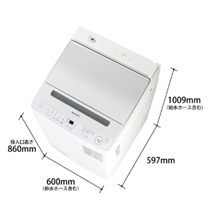 シャープ 10．0kgインバーター全自動洗濯機 シルバー系 ES-GV10JS-イメージ2