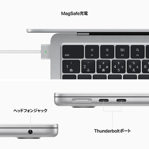 Apple 13インチMacBook Air： 8コアCPUと8コアGPUを搭載したApple M2チップ, 16GB, 256GB SSD シルバー MC7V4J/A-イメージ7