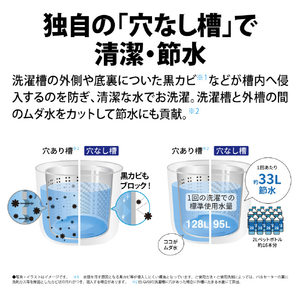 シャープ 9．0kgインバーター全自動洗濯機 ライトブラウン ES-GV9JT-イメージ6