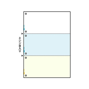 ヒサゴ マルチプリンタ帳票 A4 カラー 3面 6穴 100枚 FC91408-FSC2080-イメージ1