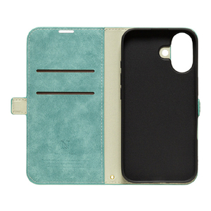 ＮＡＴＵＲＡＬ　ｄｅｓｉｇｎ iPhone 16用手帳型ケース STYLE NATURAL ターコイズ IP24-61-VS08-イメージ3