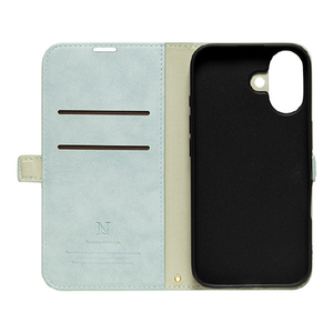 ＮＡＴＵＲＡＬ　ｄｅｓｉｇｎ iPhone 16用手帳型ケース STYLE NATURAL ブルーグレー IP24-61-VS10-イメージ3