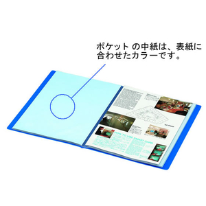 コクヨ クリヤーブック〈ベーシック〉固定式 A4 40ポケット 緑 1冊 F804893-ﾗ-B40G-イメージ2