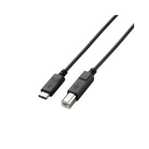 エレコム USB2．0ケーブル(認証品、C-B) 1．0m ブラック U2C-CB10NBK-イメージ1