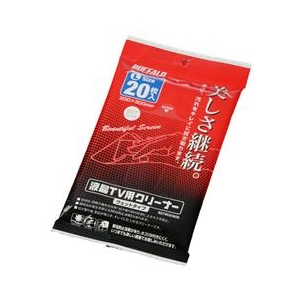 BUFFALO 液晶TV用クリーナー Lサイズ20枚入り Lサイズ20枚入り BSTV03CW20-イメージ1