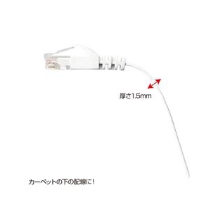 サンワサプライ カテゴリ6フラットLANケーブル(3m) ホワイト LA-FL6-03W-イメージ3