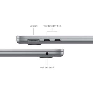 Apple 13インチMacBook Air： 8コアCPUと8コアGPUを搭載したApple M3チップ, 16GB, 256GB SSD スペースグレイ MC8G4J/A-イメージ7