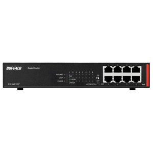 ＢＵＦＦＡＬＯ PoE給電 Gigaスイッチ 8ポート BS-GU21Pシリーズ ブラック BS-GU2108P-イメージ2