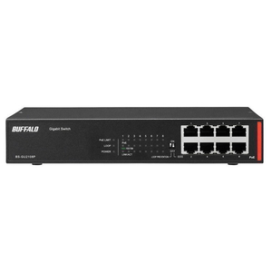 ＢＵＦＦＡＬＯ PoE給電 Gigaスイッチ 8ポート BS-GU21Pシリーズ ブラック BS-GU2108P-イメージ3