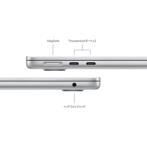 Apple 13インチMacBook Air： 8コアCPUと8コアGPUを搭載したApple M3チップ, 16GB, 256GB SSD シルバー MC8H4J/A-イメージ7