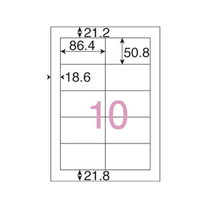 スマートバリュー OAラベルレーザー用エコノミーパック 500枚 10面 FC28889-A123J-イメージ2