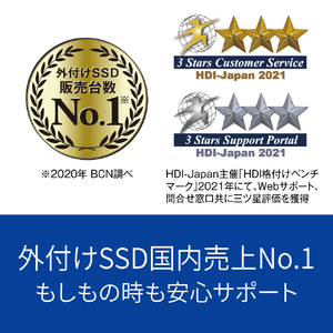 BUFFALO PC対応 USB3．2(Gen2) TV録画 スティック型外付けSSD TypeC付属(500GB) ブラック SSD-SCT500U3-BA-イメージ7