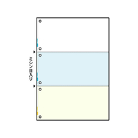 ヒサゴ マルチプリンタ帳票 A4 カラー 3面 6穴 1200枚 FC91546-FSC2080Z