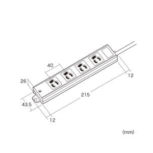 サンワサプライ 工事物件雷ガードタップ（3P・4個口・3m） TAP-K4SP-3-イメージ2