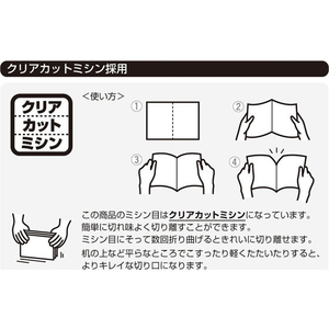 ヒサゴ カラーレーザ用はがき・カード4面 特厚口 100シート F081602-LP12N-イメージ4