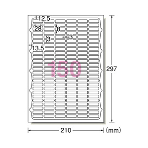 エーワン A4 150面 ラベルシール(プリンタ兼用) マット紙・ホワイト 100シート(15,000片)入り 73150-イメージ2