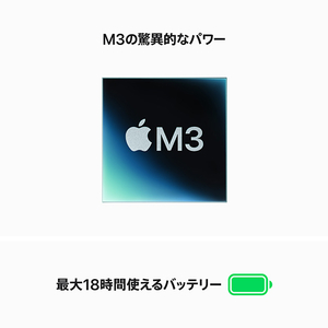 Apple 15インチMacBook Air： 8コアCPUと10コアGPUを搭載したApple M3チップ, 16GB, 256GB SSD ミッドナイト MC9G4J/A-イメージ4