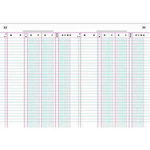 コクヨ 帳簿 三色刷 元帳 F804041-ﾁ-200-イメージ2