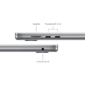 Apple 15インチMacBook Air： 8コアCPUと10コアGPUを搭載したApple M3チップ, 24GB, 512GB SSD スペースグレイ MC9H4J/A-イメージ7