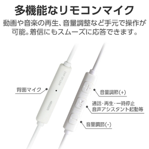 エレコム 高耐久 デジタル式USB Type-C(TM)ヘッドフォン インナーイヤー型 シルバー EHP-DF13IMSV-イメージ6