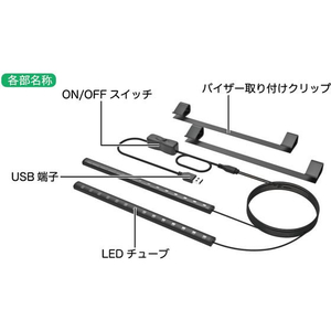 カシムラ LEDブラックライト 14チップ×2本 FC381NM-KX234-イメージ5