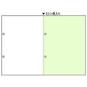 ヒサゴ マルチプリンタ帳票 A4 グリーン 2面 源泉徴収票用 FC91576-BP2070-イメージ1