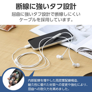 エレコム 高耐久 デジタル式USB Type-C(TM)ヘッドフォン カナル型 シルバー EHP-DF14CMSV-イメージ3