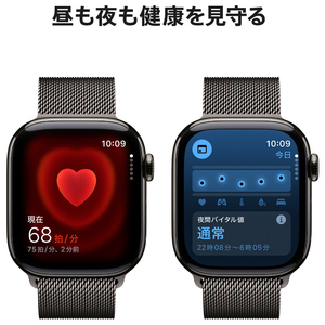 Apple Apple Watch Series 10(GPS + Cellularモデル)- 42mm スレートチタニウムケースとスレートミラネーゼループ MX053J/A-イメージ5