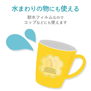 エレコム 耐水・光沢フィルムラベル(ホワイト) はがきサイズ ホワイト EDT-FHTW-イメージ4