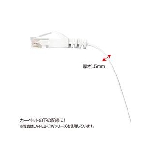 サンワサプライ カテゴリ6フラットLANケーブル(10m) ブルー LA-FL6-10BL-イメージ3